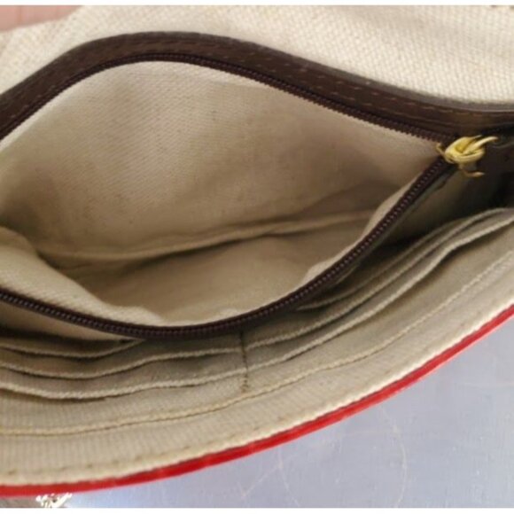 Antonio Melani Red Faux Croc Chain Crossbody Clutch - Picture 9 of 9